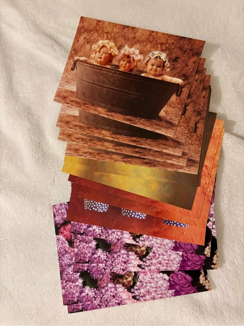 Anne Geddes Blank Baby Cards 1994/1995 flowers pumpkin tub flower pot (15)